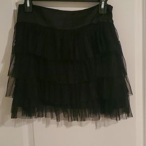 Girls Black Layered skirt